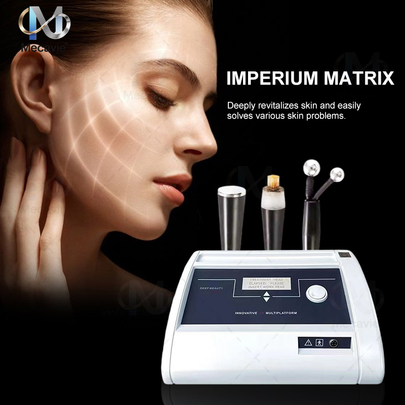 Luxury Skincare Tools - しわ除去フェイシャル3in1多機能フラクショナルRFマシン（IMPERIUM MATRIX）肌引き締め高級フェイシャル美容ツール、栄養補給、肌の滑らかさ、そして肌の活力を高めるための包括的なスキンケアソリューション