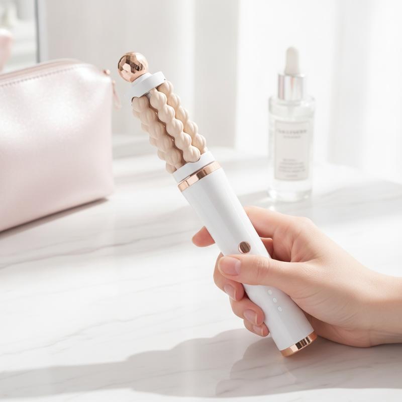 3Dフェイシャルローラーマッサージャー。回転式の波型デザイン - Luxury Skincare Tools のレビューと価格