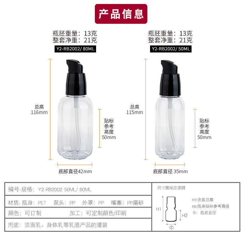高級感のある50ml・80mlのグリーン・クリア・ブラウンP - Luxury Skincare Packaging のレビューと価格